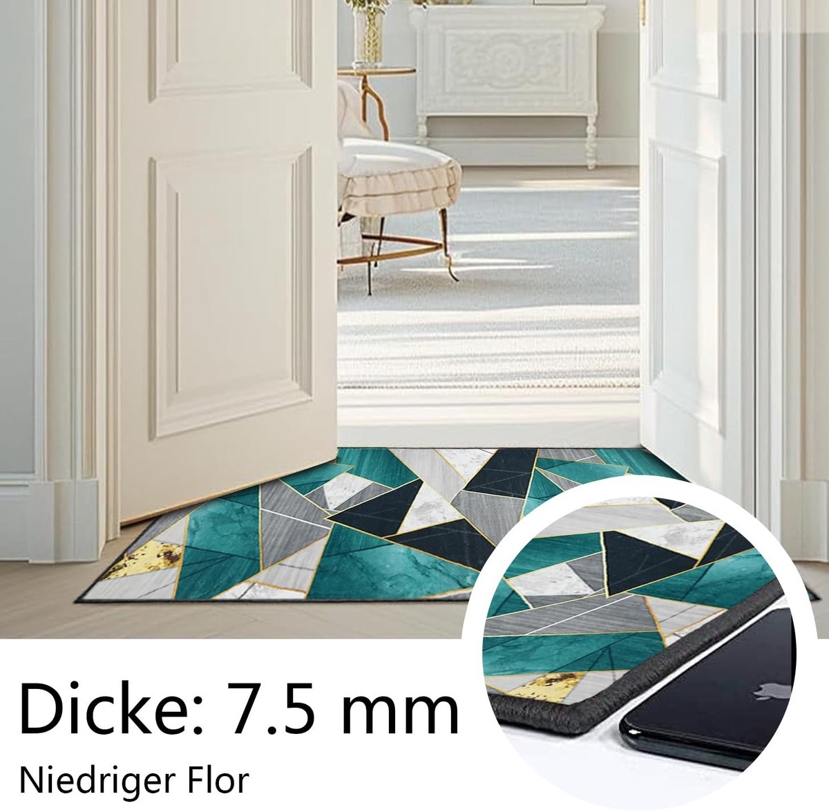 SolidKeus - Wasbare Keukenloper 80 x 200 cm met Antislip Rug