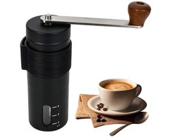 SolidKeus - Handmatige Koffiemolen van Roestvrij Staal, Draagbaar en Ergonomisch