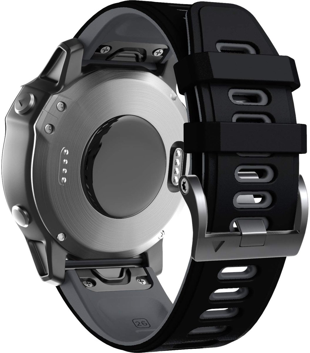SolidKeus - Silicone Sportarmband 26mm voor Smartwatch