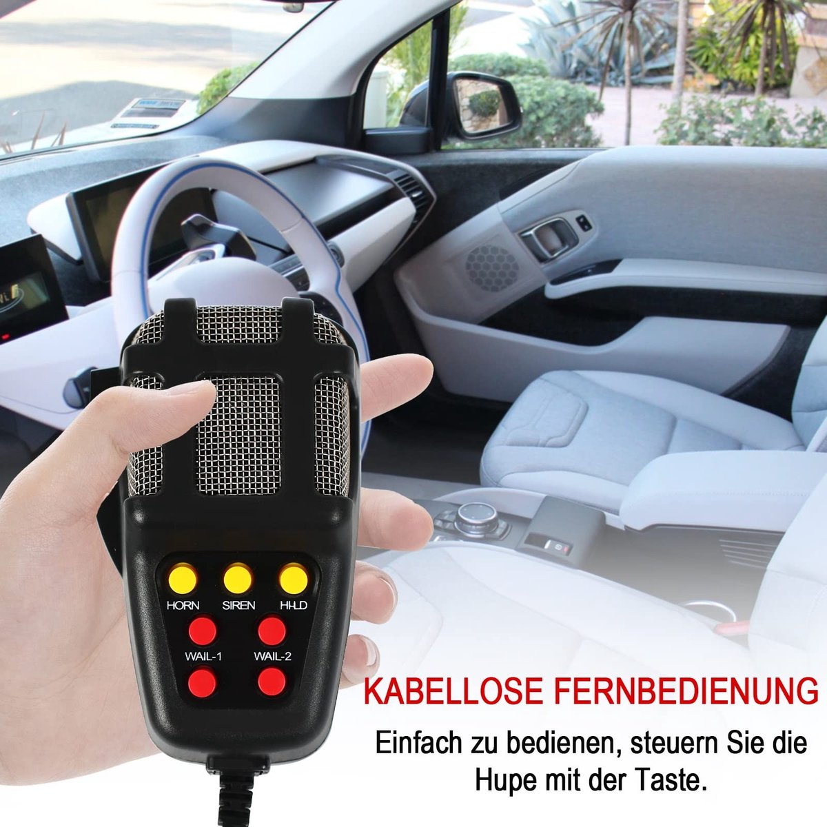 SolidKeus - 12V Sirene met 7 Geluiden voor Voertuigen