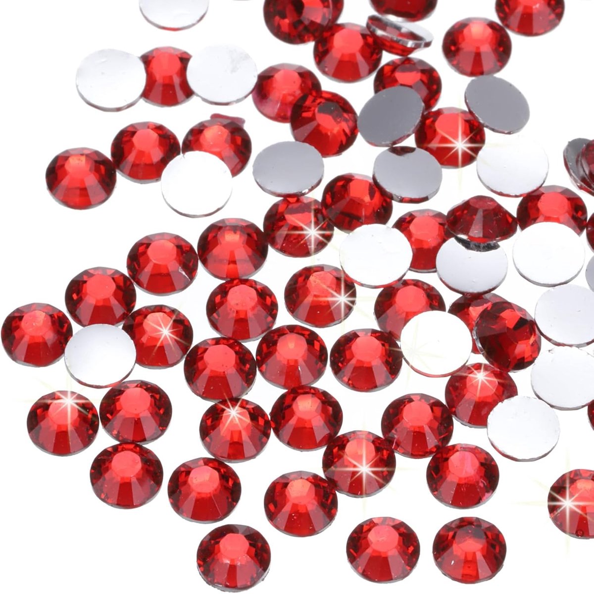 16.000 stuks lichtrode hars platte rug strass SS16 4 mm hars geen hotfix strass-steentjes voor knutselen, doe-het-zelf design, bekers, kleding, make-up, nagelkunst