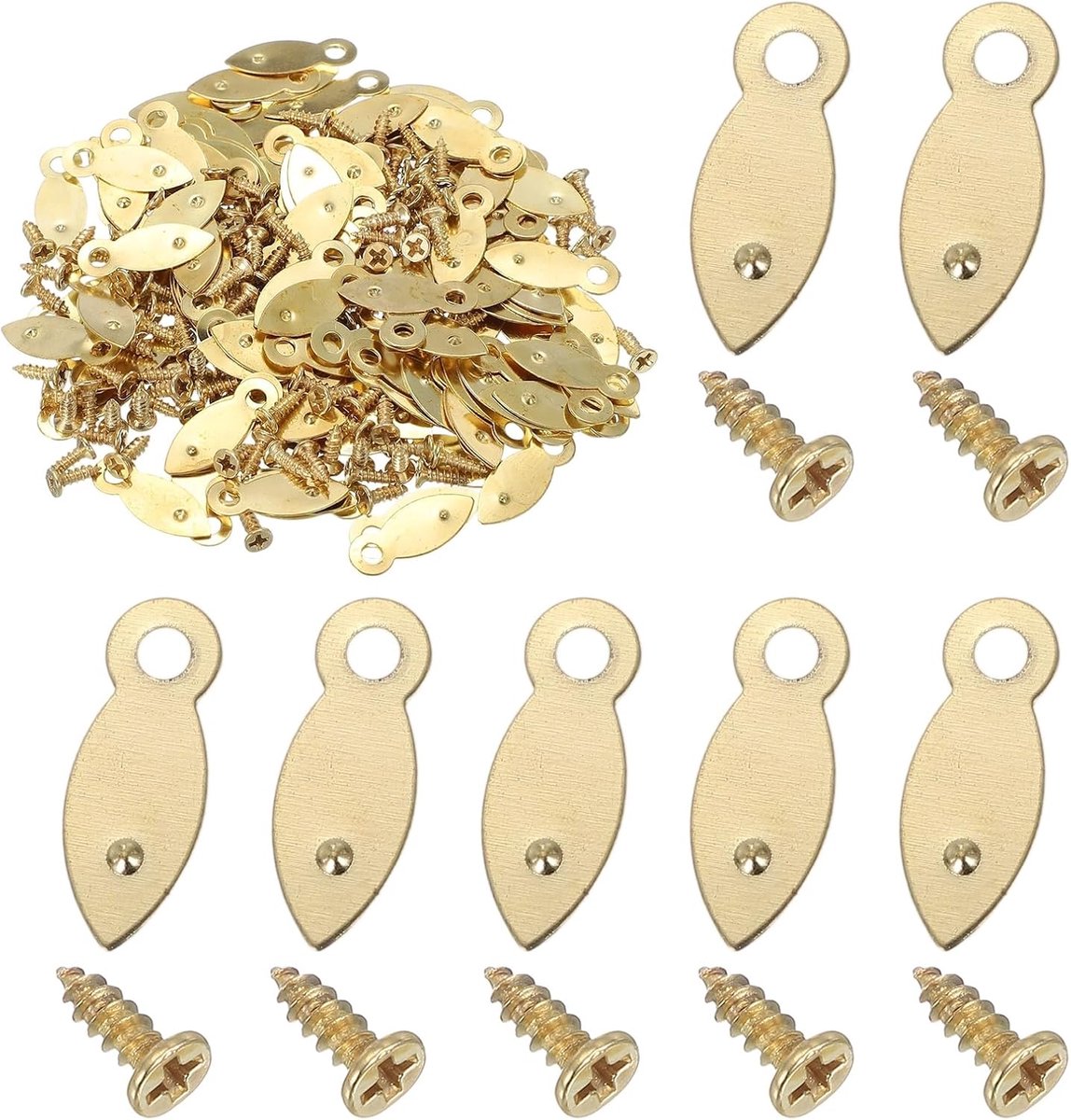 120 stuks fotolijstjes achterclips 0 83 inch fotolijst draaiknoppen bevestigingselementen hoekclip met 120 stuks schroeven voor het ophangen van foto's knutseltekeningen goud