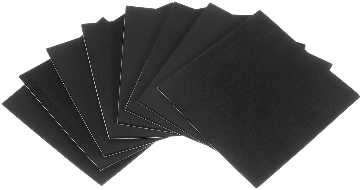 Schuimvellen 0,2 cm dik x 15,2 cm lang, vierkant, zelfklevend, antislip, anti-vibratiepads
