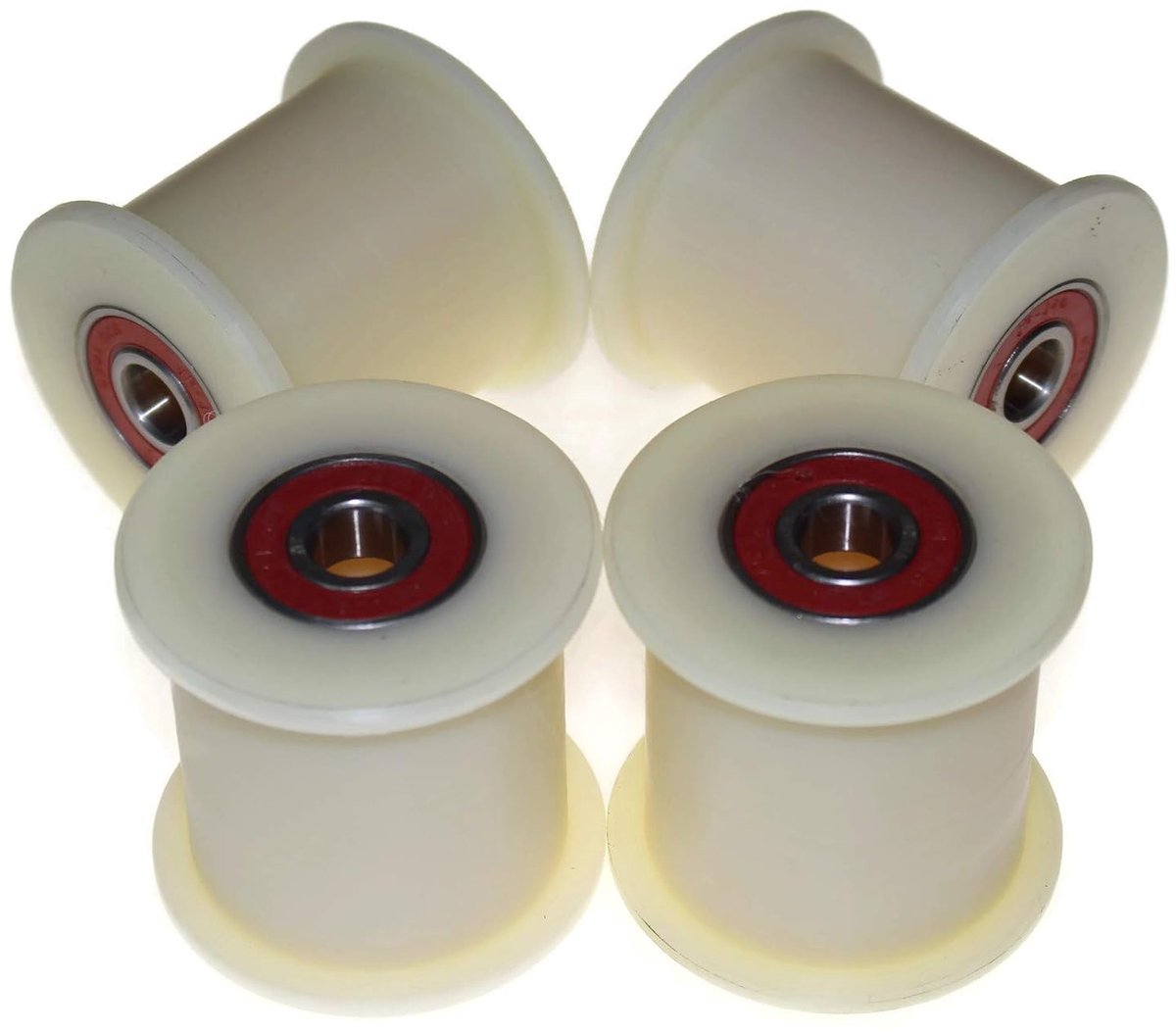 Set van 4 x Nylon Belt Idler 60 mm diameter 50 mm Groove 12 mm lager Precies Bewerkt in de EU (60-50-12)
