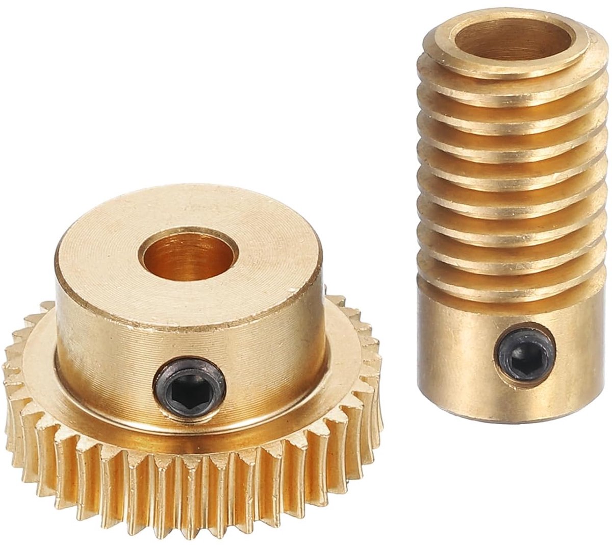 Set met eindeloze schroeven – module 0,5 reductiesnelheid van 40:1 6 mm tandwieldiameter en 5 mm tandwieldiameter 40T aandrijftandwieldoos (messing)