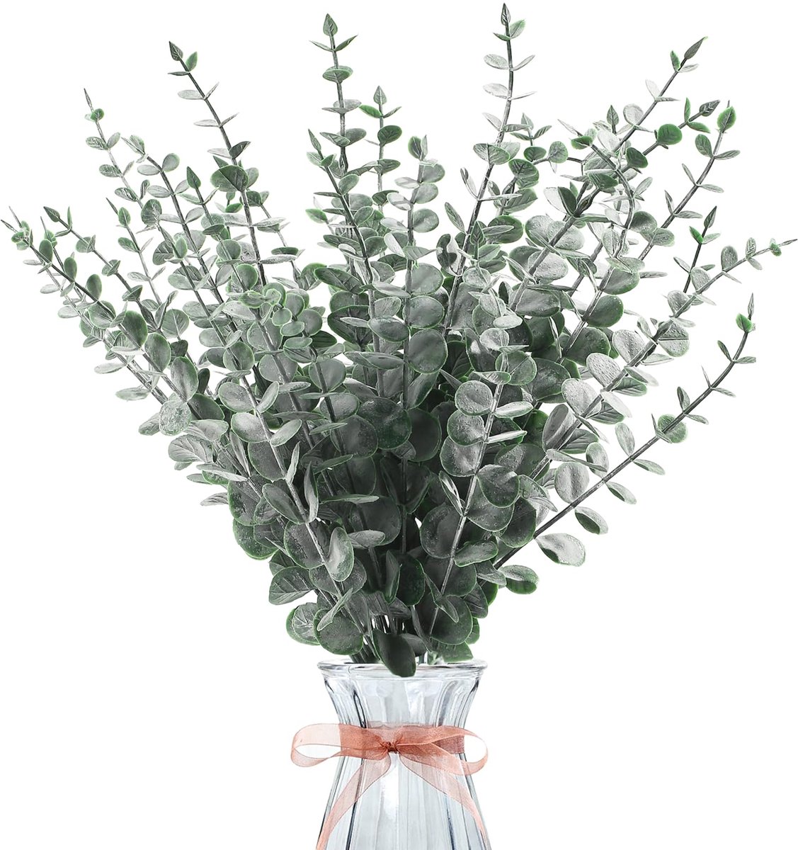 30-delige Kunstmatige Eucalyptus Takken - Nep Eucalyptus Bladeren Decoratie 38 cm - Groene Kunstplanten voor Tuin, Bruiloft, Feest, Woondecoratie & Tafeldecoratie - Onderhoudsvrije Plantenaccessoire