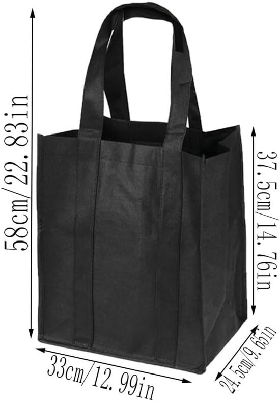 Handtas voor heren, 3 stuks, flessentas, 6 flessen, flessenmand, vilten tas met vakken, voor bierflessen, wijnflessen, waterflessen — afbeelding 4