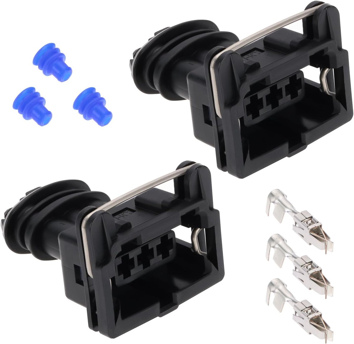 Lord of the Tools 2pcs 3 Pin TPS IAC Oil Pressure Throttle Valve Connector Automotive Repair Connector Harness Plug Pressure Sensor, Hall Sensor Plug Compatible with Bosch EV1 191972525B