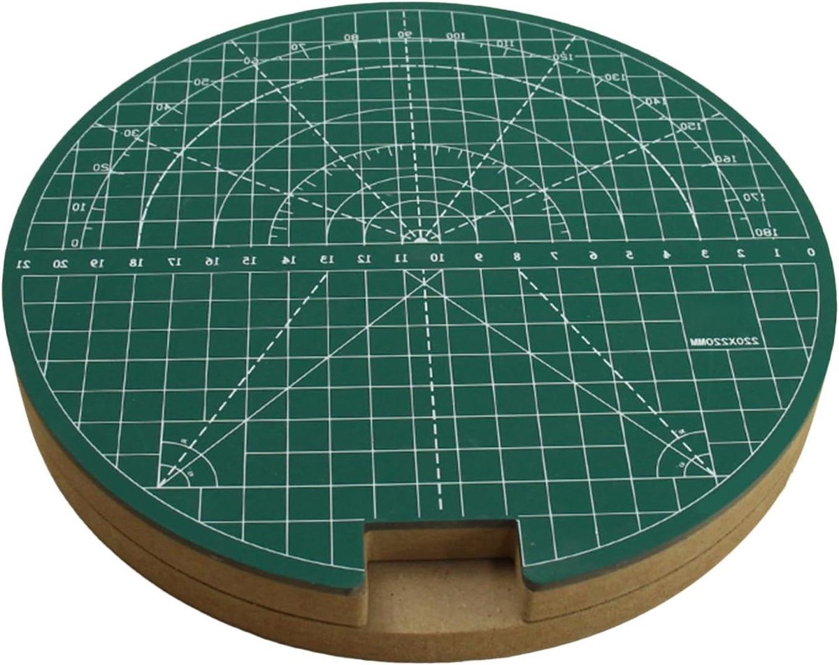 Tafeltennis Rubber Snijplank - DIY Tool - Rubbers Trimmen - 360 Graden Roterende Basis - 22 cm Breed - Niet Gespecificeerd