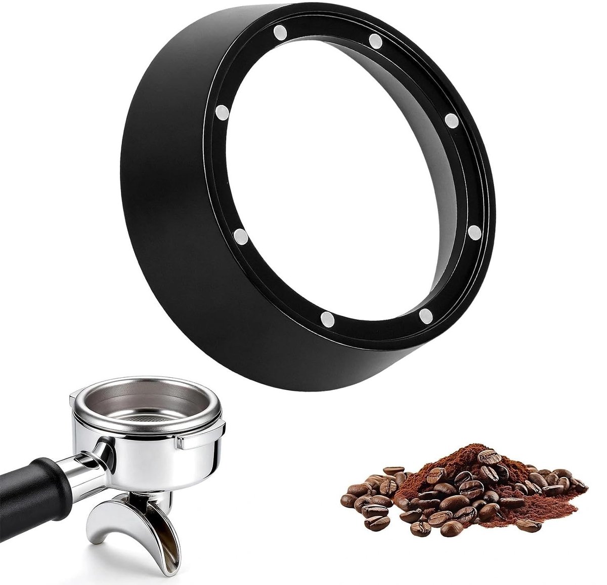 Dosing Ring 51mm voor Espresso Precisie Strainer en Magnetische Dispensing Ring voor Koffie Perfecte Pasvorm en 8-Punt Functionaliteit