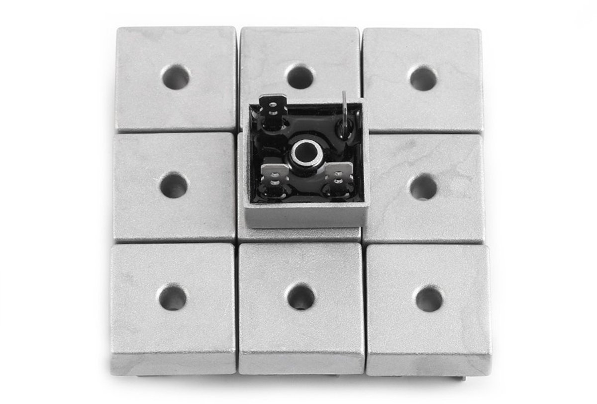 Brugrectifiers 50A 1000V - 10 stuks met metalen behuizing - Hoge overbelastingcapaciteit - Perfect voor projecten - ShopVlot