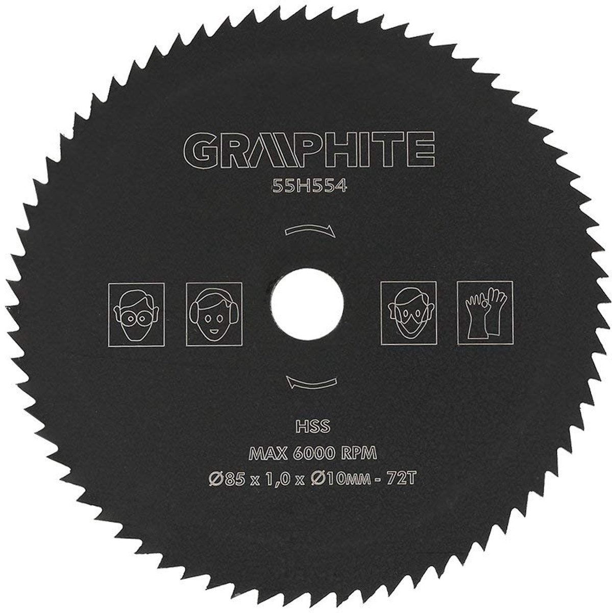 SnelShoppen - 85mm x 10mm 72T HSS Cirkelzaagblad voor Houtbewerking, Geschikt voor PVC, Hout en Kunststof, Hoge Kwaliteit en Duurzaamheid