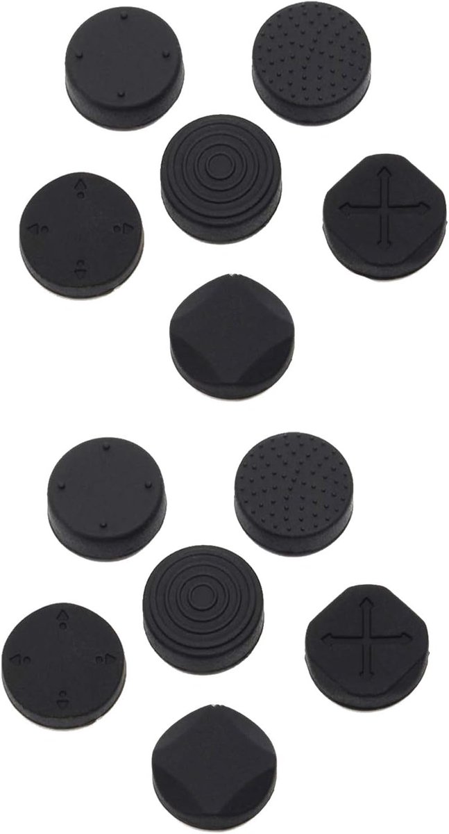 SnelShoppen - Thumb Grips voor Sony PS Vita 1000 & 2000 Slim - 12 Stuks Zacht Siliconen Analog Thumbstick Grip Caps - Verhoogde Controle en Beschermin