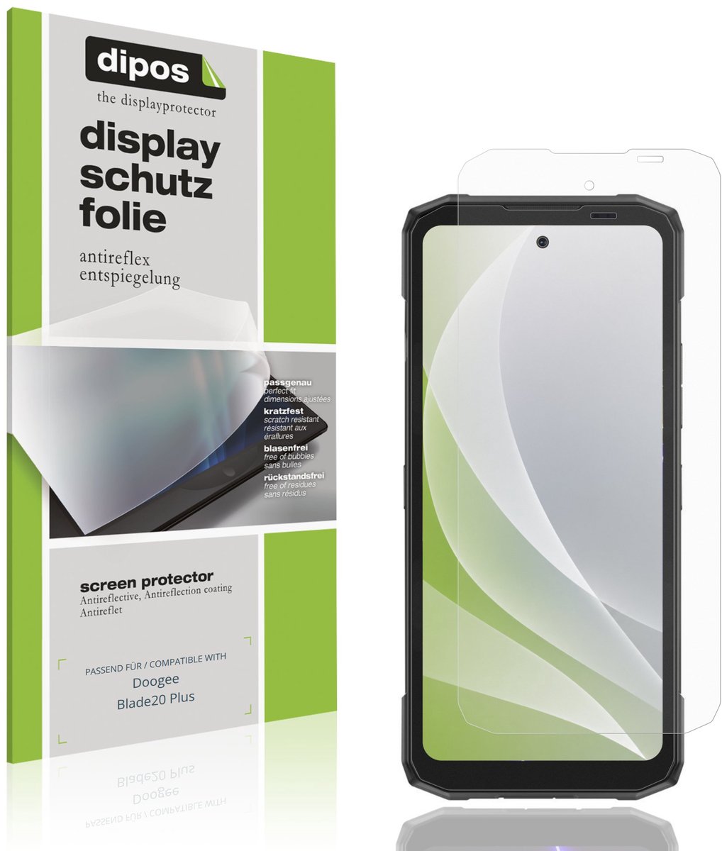 dipos – 4x Matte Beschermfolie geschikt voor Doogee Blade20 Plus | Krasbestendige & antireflecterende Screenprotector Ultra-Thin