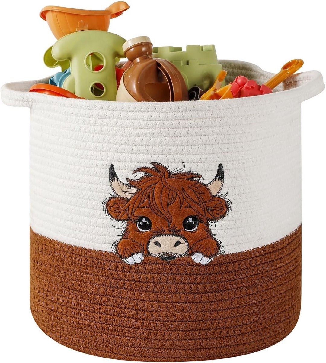 Decoratieve Opbergmand voor Speelgoed - Multifunctionele Mand voor Baby's en Kinderen - Ideaal voor Badkamer, Verschoontafel en Planken (Medium)