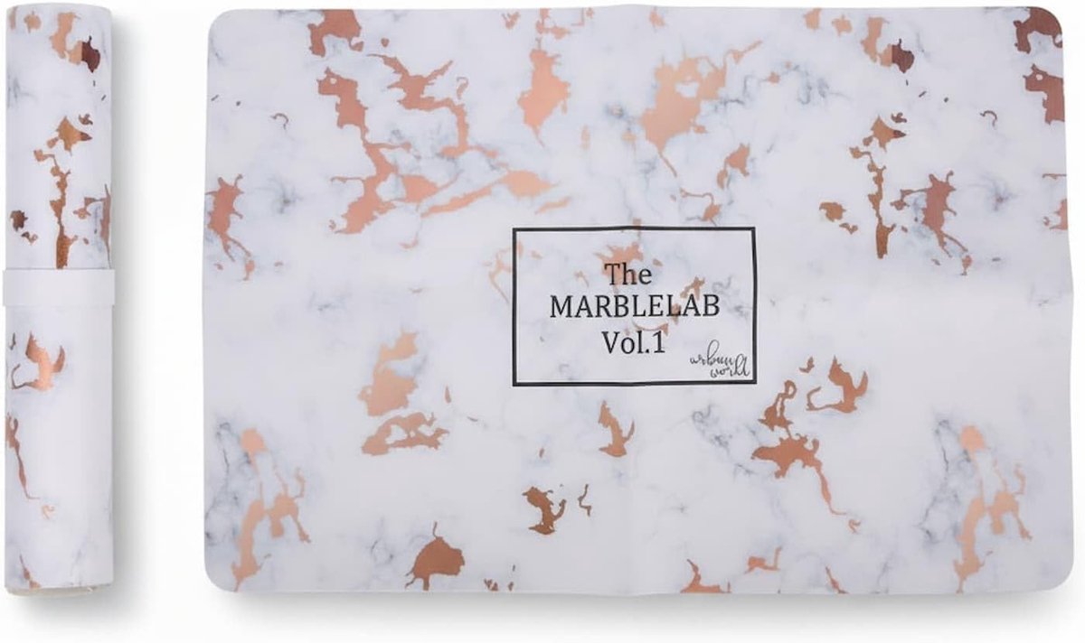 SnelShoppen - Draagbare tafelmat voor nagelkunst - PU materiaal met rosegoud patroon - Absorberend en ademend - Bescherming en comfort voor manicure -