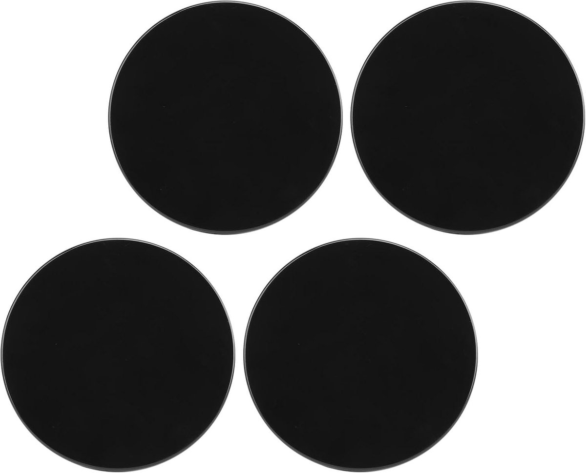 SnelShoppen - 4 Stuks Auto Wiel Centrale Hub Afdeksel, Wieldoppen met 60 mm Binnendiameter en 70 mm Buitendiameter, Zwarte ABS Metaal, Geschikt voor D
