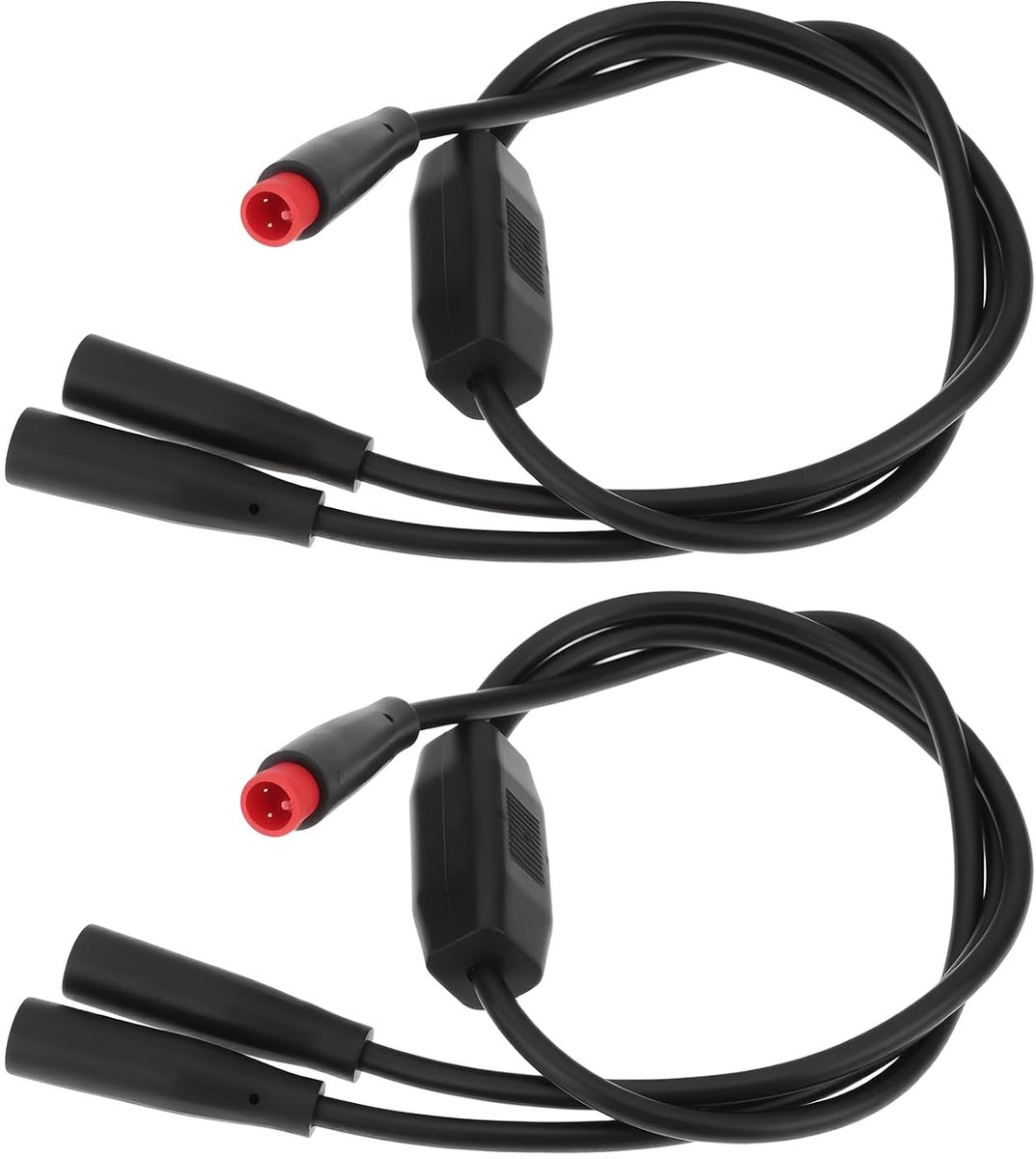 SnelShoppen - 2 Stuks 2-Pins Fiets Verlengkabel M6 Male naar Female Splitter Kabel 40cm voor Elektrische Fiets Sensoren - Waterdicht en Betrouwbaar