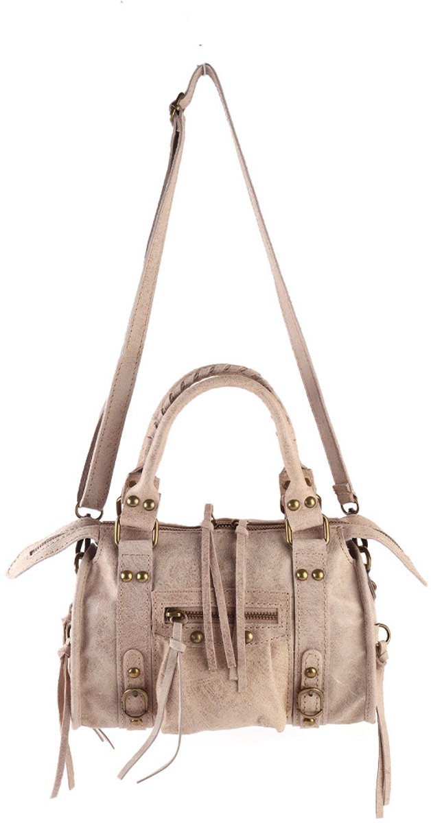 Giuliano lederen handtas Thalia - Dames - Made in Italy - Beige