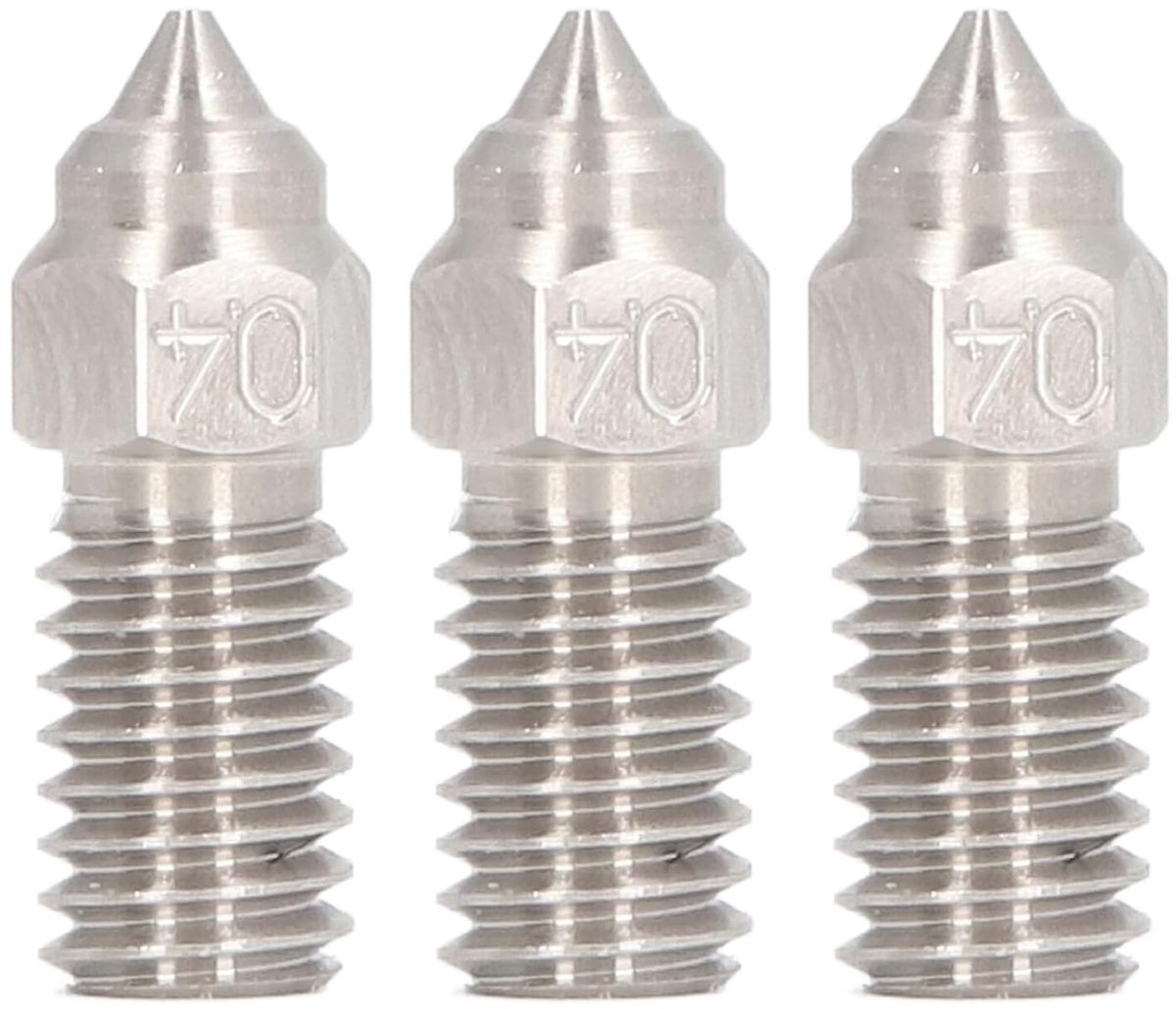 SnelShoppen - 3 Stuks 0.4mm Nozzles voor 3D Printers - Hoogdoorlatend RVS Nozzle Set voor Elegoo Neptune 4 en 4Pro - 1.75mm Filament Accessoires