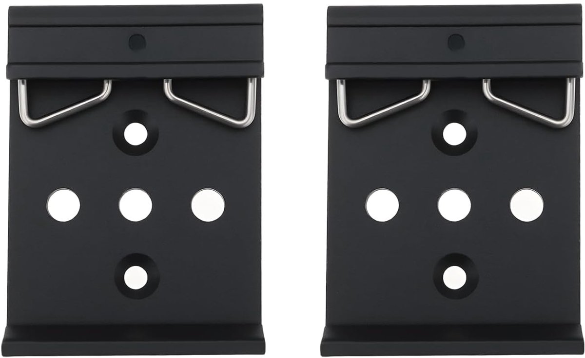 DIN Rail Montageclip 35mm - Aluminium - Zwart - Geschikt voor circuitborden - ShopVlot