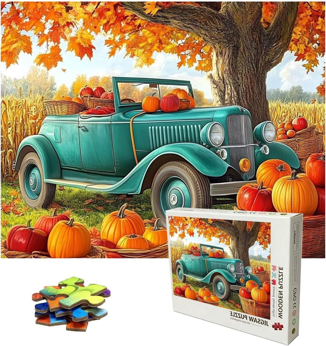 Legpuzzels Volwassenen - Houten Puzzel - Ontspannende Activiteit - Grote Uitdagende Puzzel - 150 x 100 cm - Herfstkleuren