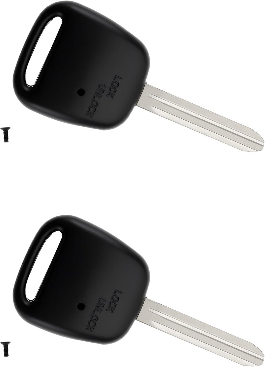 SnelShoppen - 2 Stuks Auto 1 Knop Sleutel Behuizing Geschikt voor TOYOTA Carina, Estima, Harrier, Previa, Corolla, Celica - Vervangende Sleutelcase