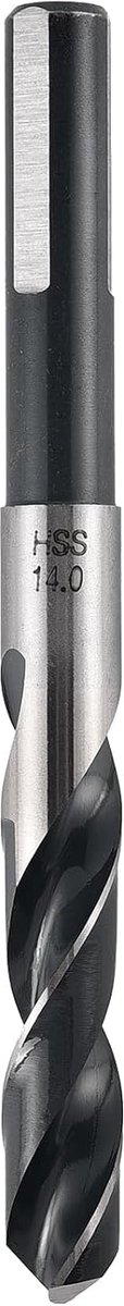 SnelShoppen - 1/2 inch shank boor, 3-vlaks hoogwaardig staal, 14 mm snijdiameter, spiraalboor met verlaagd schacht voor metaal, roestvrij staal en alu