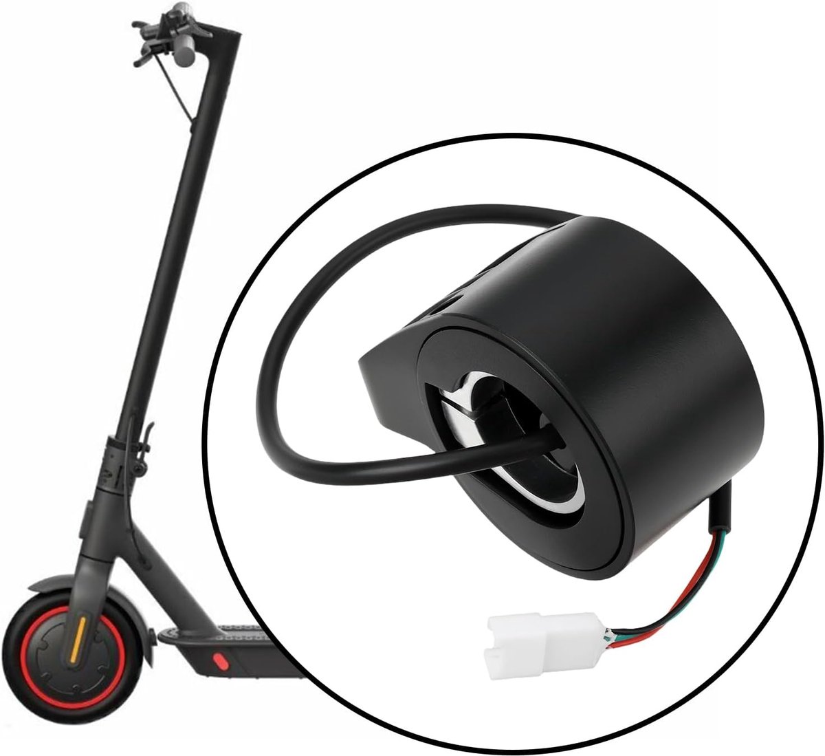 SnelShoppen - Duurzame Thumb Accelerator Vervangingsonderdeel voor Xiaomi 4 en 4 Pro Elektrische Scooter, ABS Materiaal, Verbeterde Gasrespons, Onderd