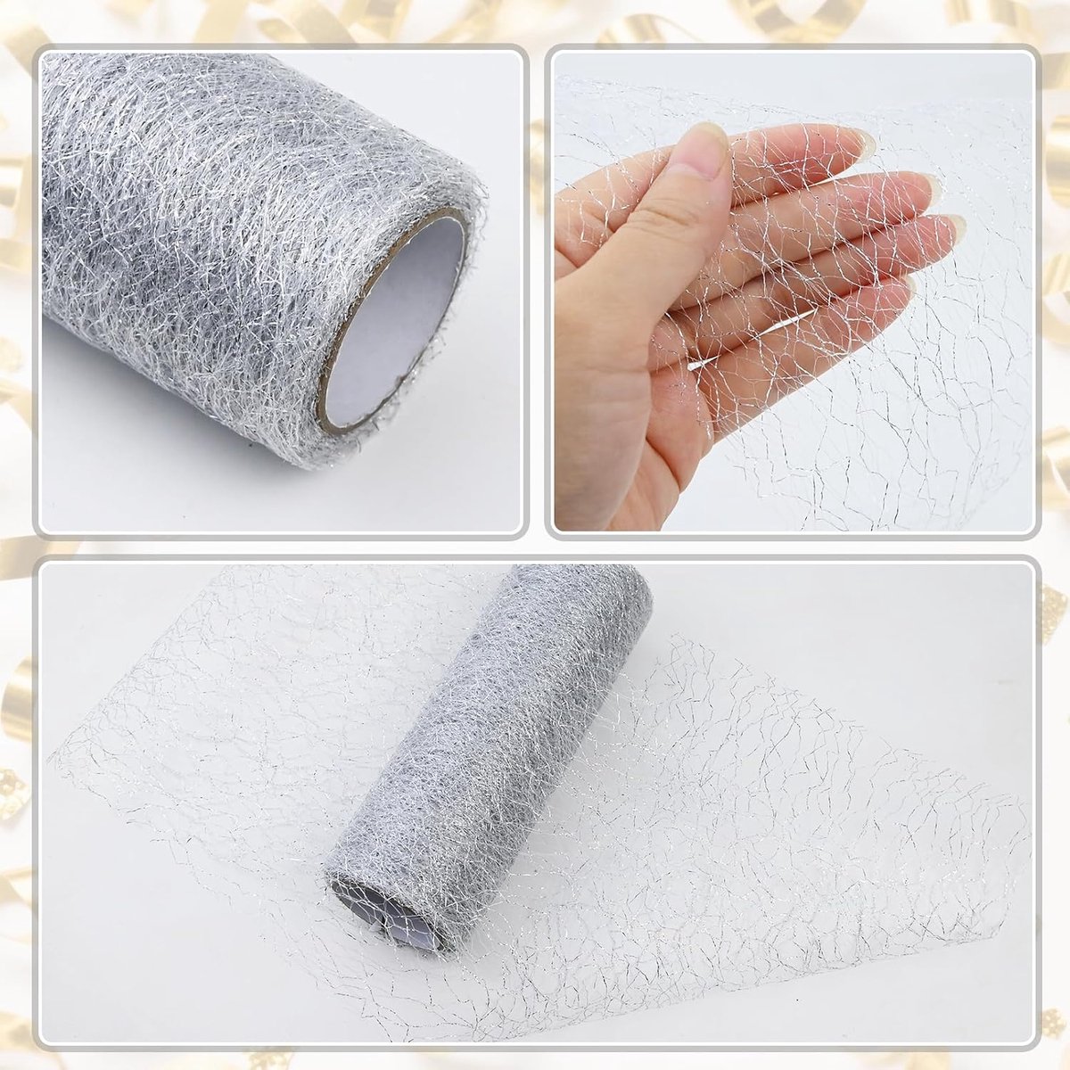 Table Runner Roll, Table Band, Table Decoration Birthday, Wedding, Silver Decoration for Girls and Boys, Party - ShopVlot