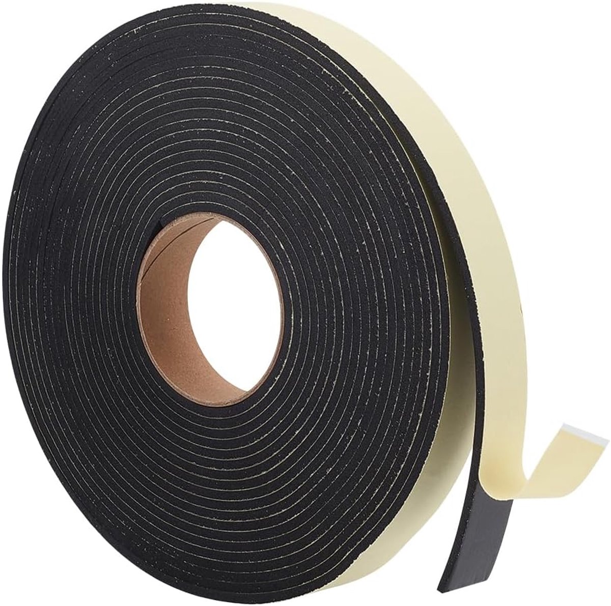 SnelShoppen - 33Ft Zelfklevende Schuimstrip, 3cm Brede Hoge Dichtheid Schuimtape, Weerbestendige Foam Afplakband voor Deuren en Ramen, Warmte Isolatie
