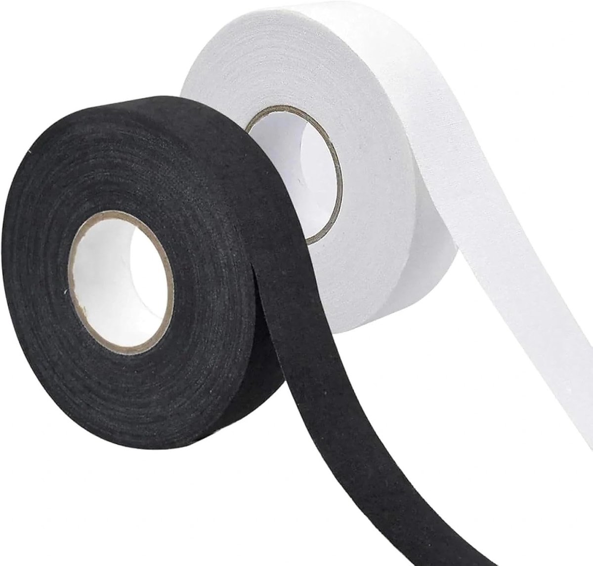 Hockeytape 25 m x 25 mm, zelfklevend en antislip, ideaal voor ijshockey, tennis en badminton, zwart-wit