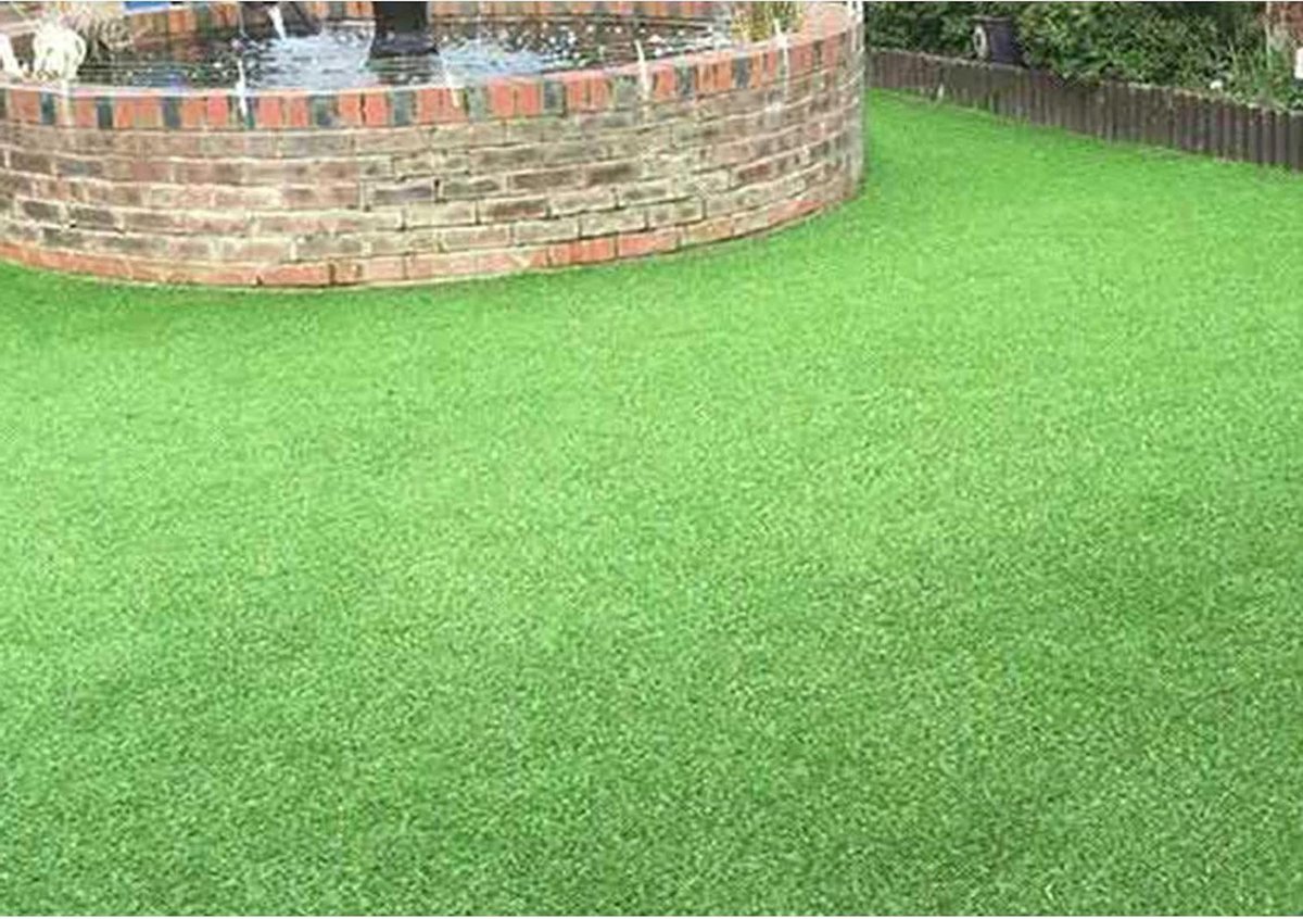 Kunstgras Tapijt - Nepgras Gazon - Tuin Decoratie - UV-bestendig Materiaal - 1x1m - Groen