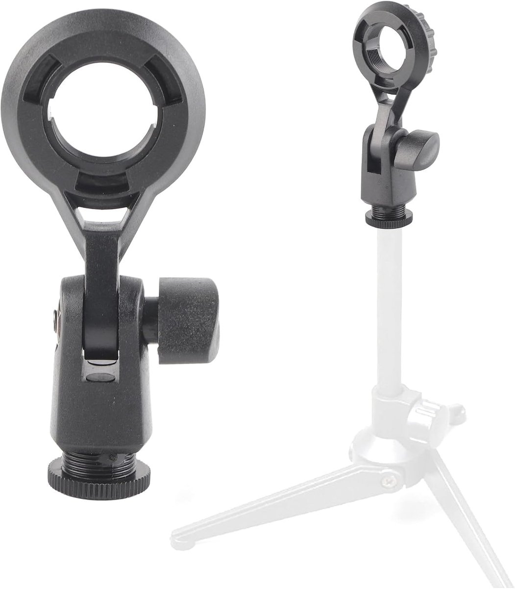 SnelShoppen - Microfoon Shock Mount - Antivibratie Microfoonhouder 22mm - Verstelbare Microfoonstandaard - Draagbare Microfoonhouder voor Studio, Podi