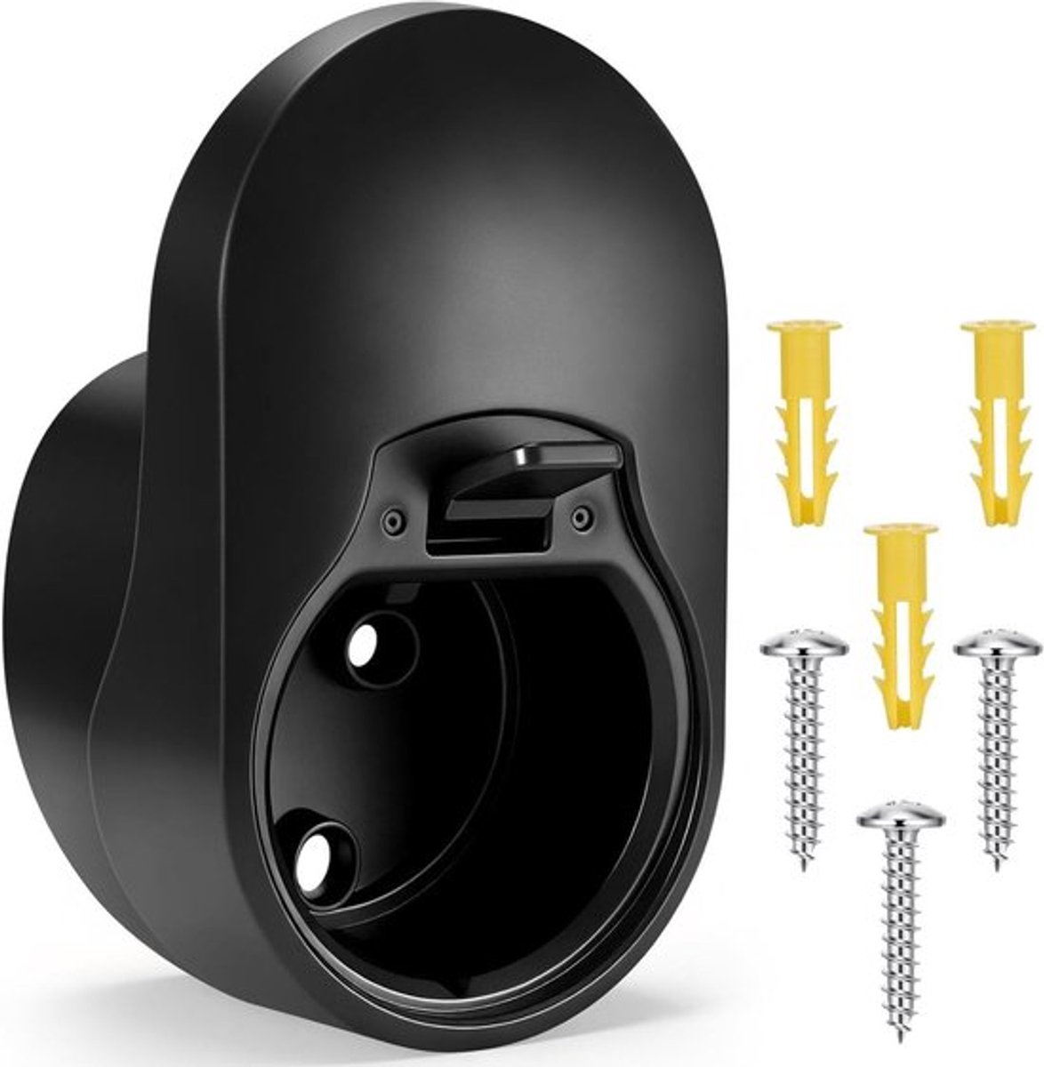 Muurbeugel voor Type 2 Oplaadkabel - Accessoires voor EV Lader, Kabelhouder en Oplaadstation, Zwart en Duurzaam