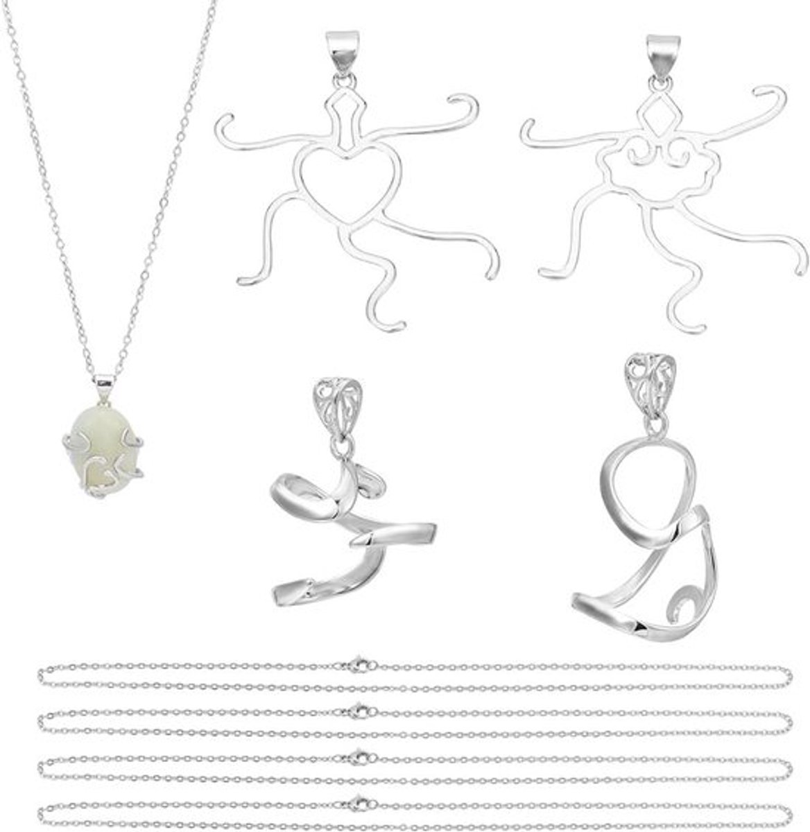 Platina Lege Hangertjes en Rvs 304 Onregelmatige Cabochons voor Sieraden Maken, Kettingen en Oorbellen DIY
