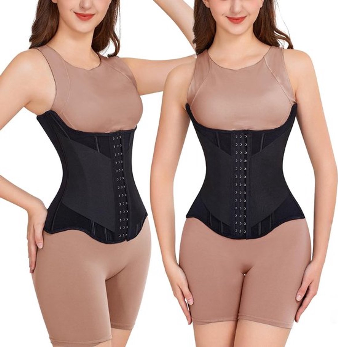 Corset Taille Trainer voor Vrouwen - Fitness Abdominale Band U-Vormig voor Effectieve Taille Vermindering en Ondersteuning (L, 65-72 kg)