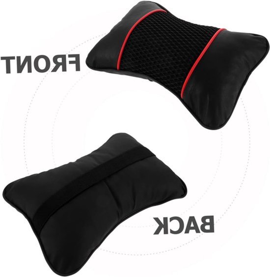 Ergonomisch Autokussen voor Reizen en Gaming Stoelen, Ademend Ontwerp voor Optimale Comfort, Eenvoudige Installatie, Zwart en Rood — afbeelding 2