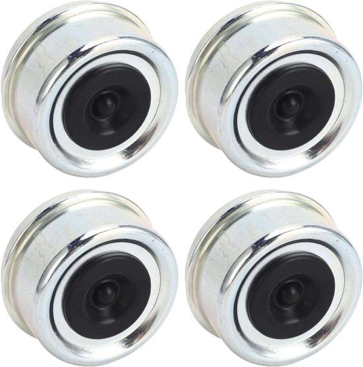 Set van 4 Stofkappen voor Trailerlagers 62mm x 36mm met Rubber Stopper voor 7000 tot 8000lb Lagers, Ideaal voor Onderhoud en Bescherming
