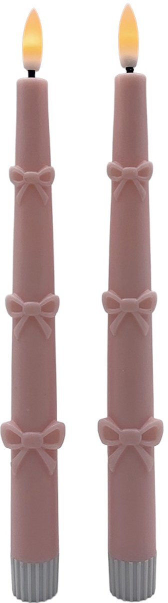 Clayre & Eef Kandelaar 2xAAA Roze Kunststof