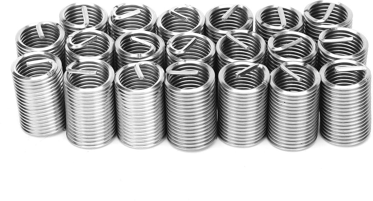 SnelShoppen - 20 Stuks M12 x 1.5 Draad Reparatieset RVS Spiral Inserts en Sleeve Bushings voor Draadherstel