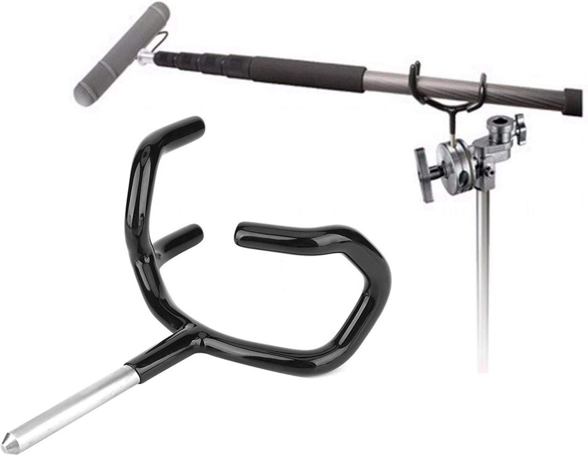 SnelShoppen - Microfoon Arm Beugel Aluminium, RVS As, Ultra Brede Boom Beugel voor Microfoon, Ideaal voor Opnames en Live Evenementen