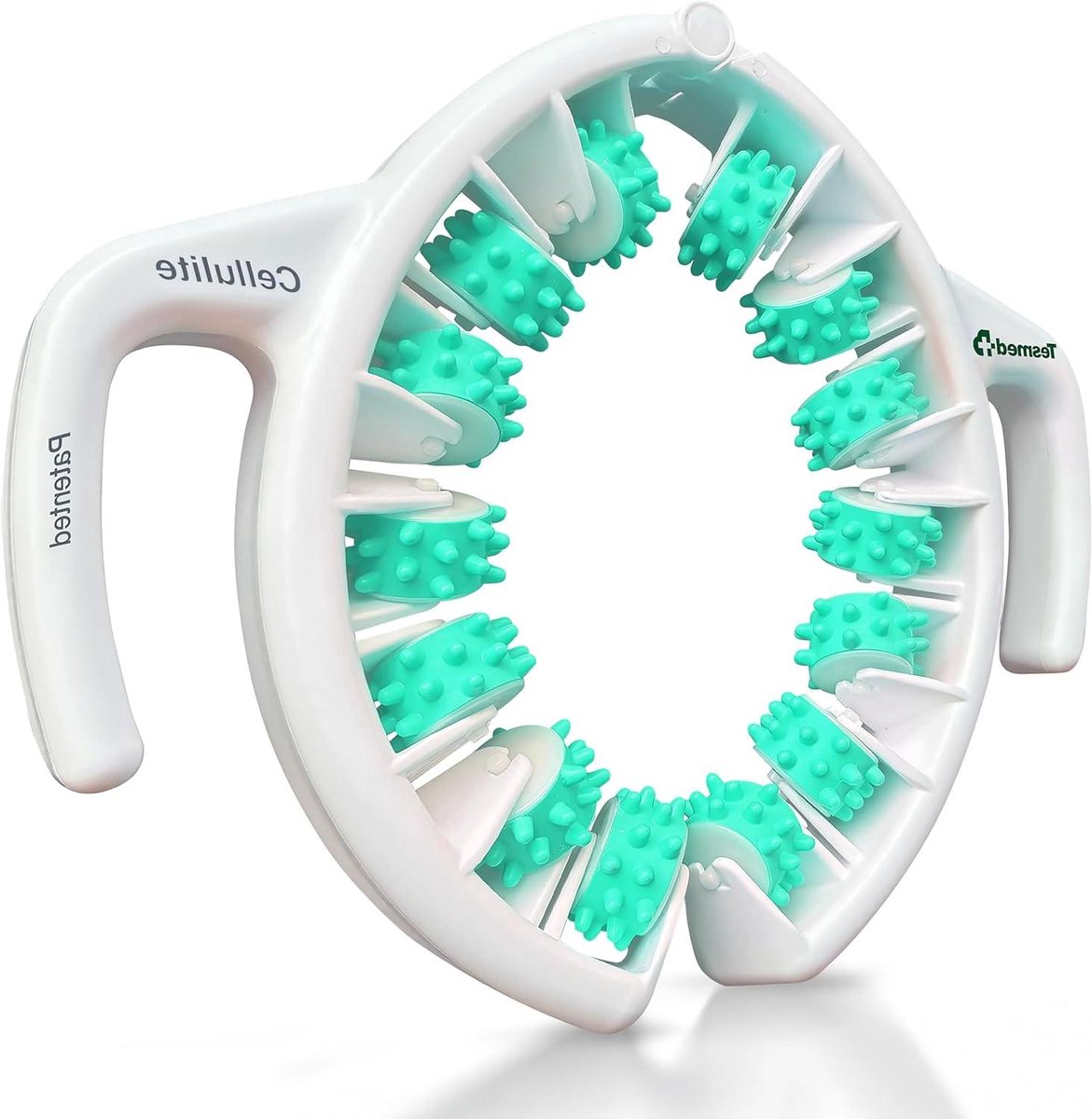 Anticellulitis Massager - Huidversteviger Apparaat - Huidverbetering Lichaam - Gepatenteerde Roller Technologie - Verstelbaar 9-38cm - Wit