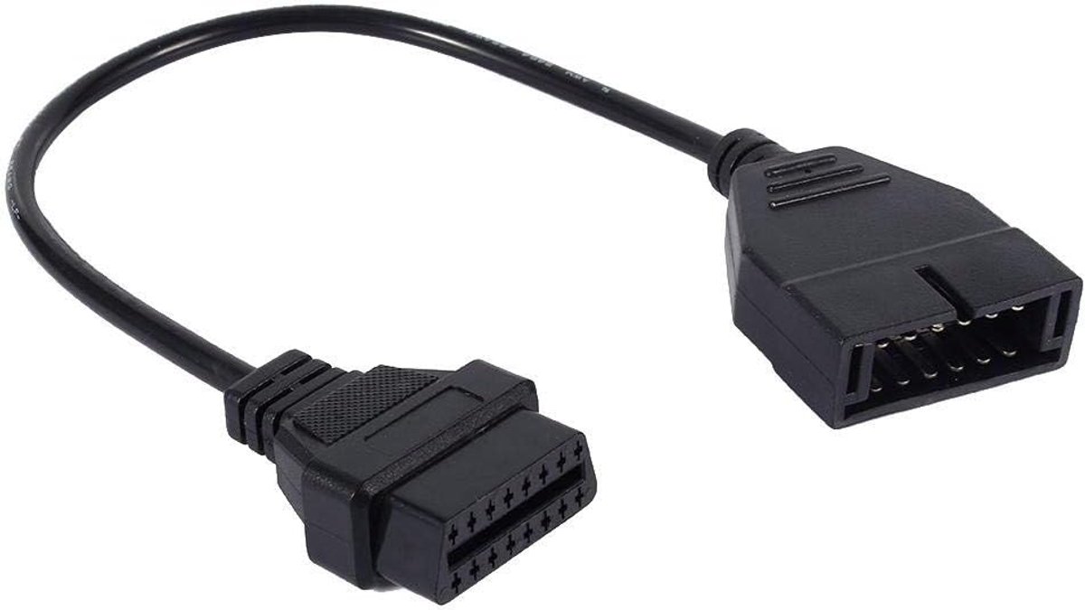 SnelShoppen - OBD1 12 Pin naar OBD2 16 Pin Adapter Kabel voor Auto Diagnose, Hoogwaardige 12-16 Pin Connector voor GM Voertuigen