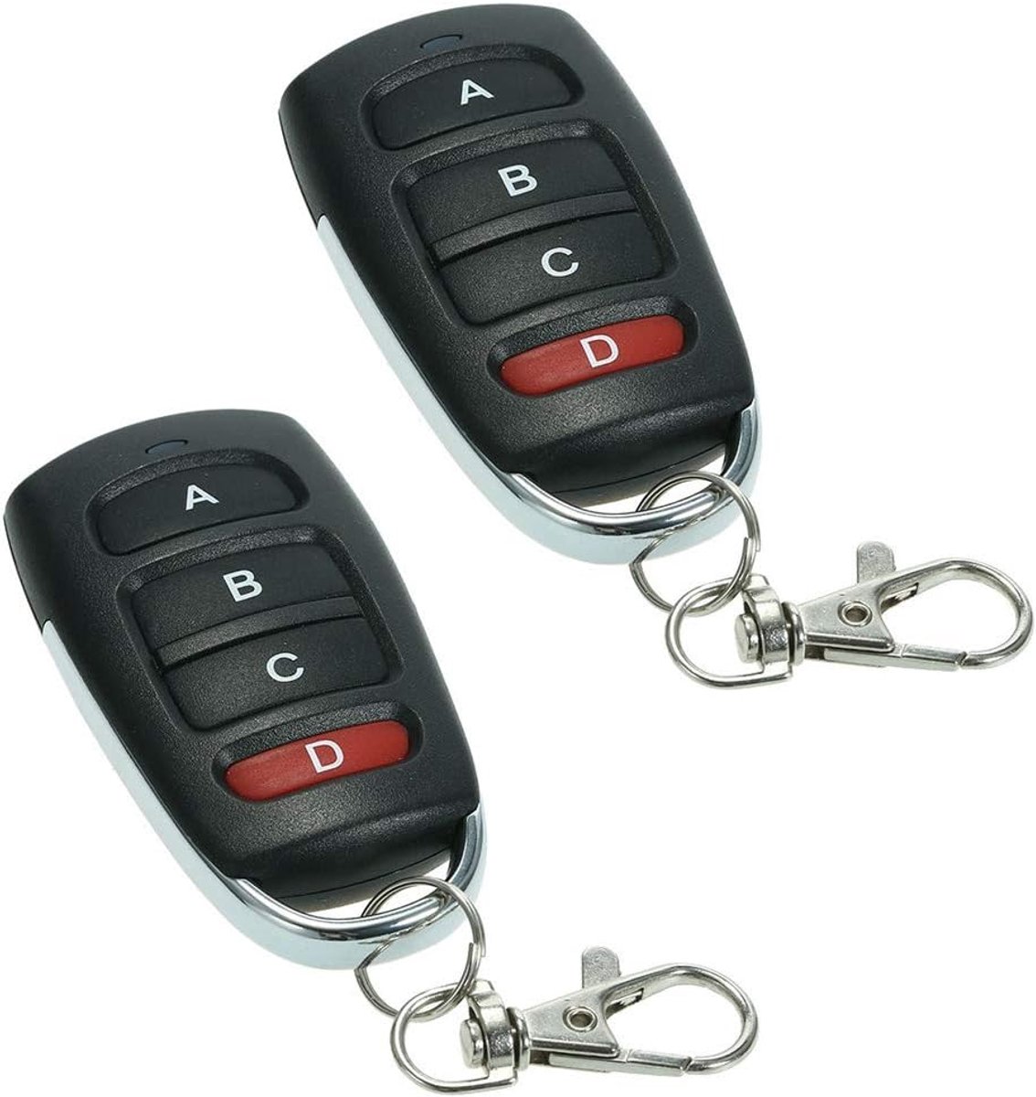 SnelShoppen - 433Mhz Elektrische Afstandsbediening Kloner, Universele Vervangende Afstandsbediening voor Poort en Garagedeur met 4 Knoppen (2-Pack)