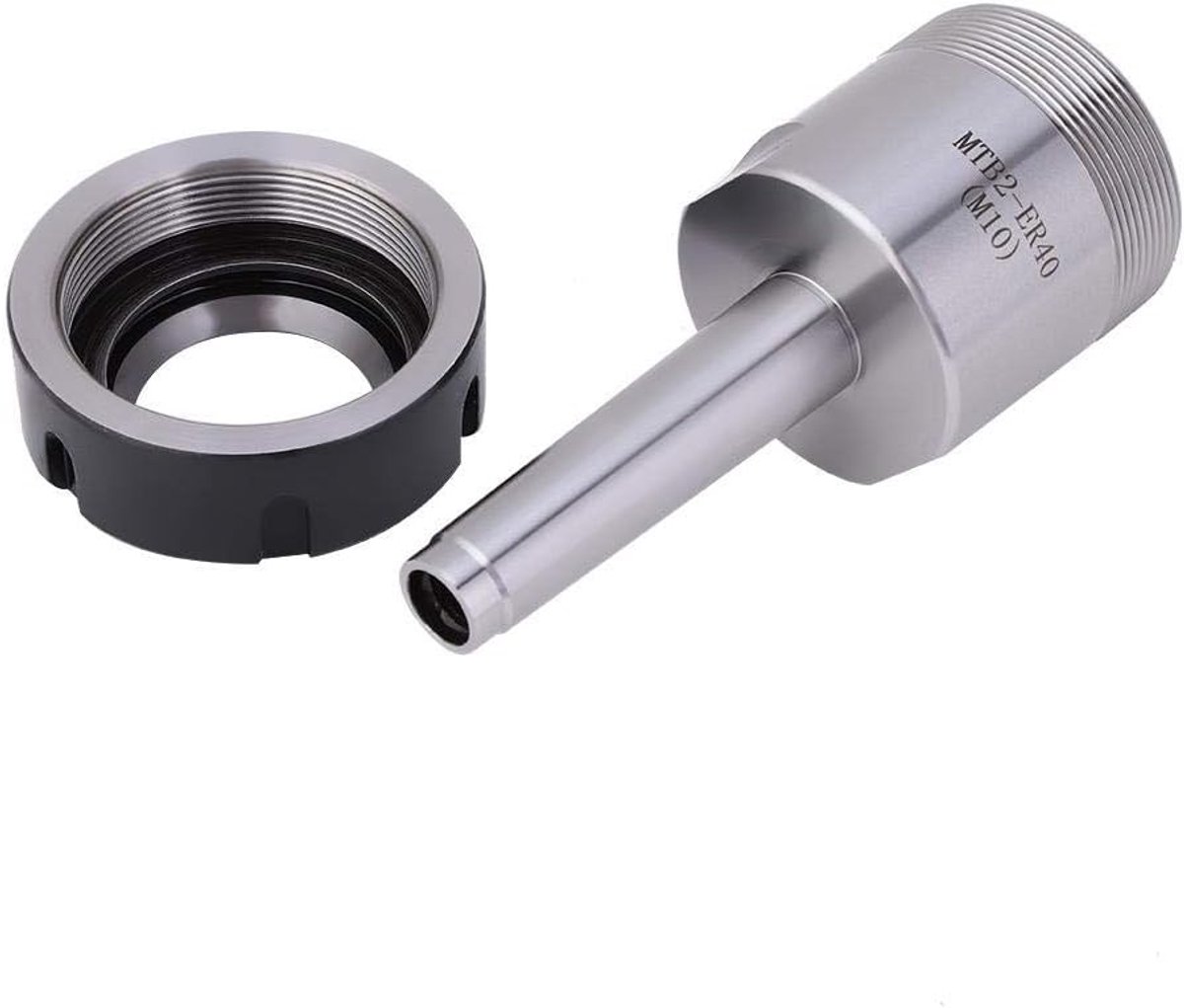 SnelShoppen - M10 Collet Houder MTB2-ER40 Morsekegel MT2 Schacht voor CNC Draaibank, Hoogwaardige 40CR Koolstofstaal, Grote Klemcapaciteit