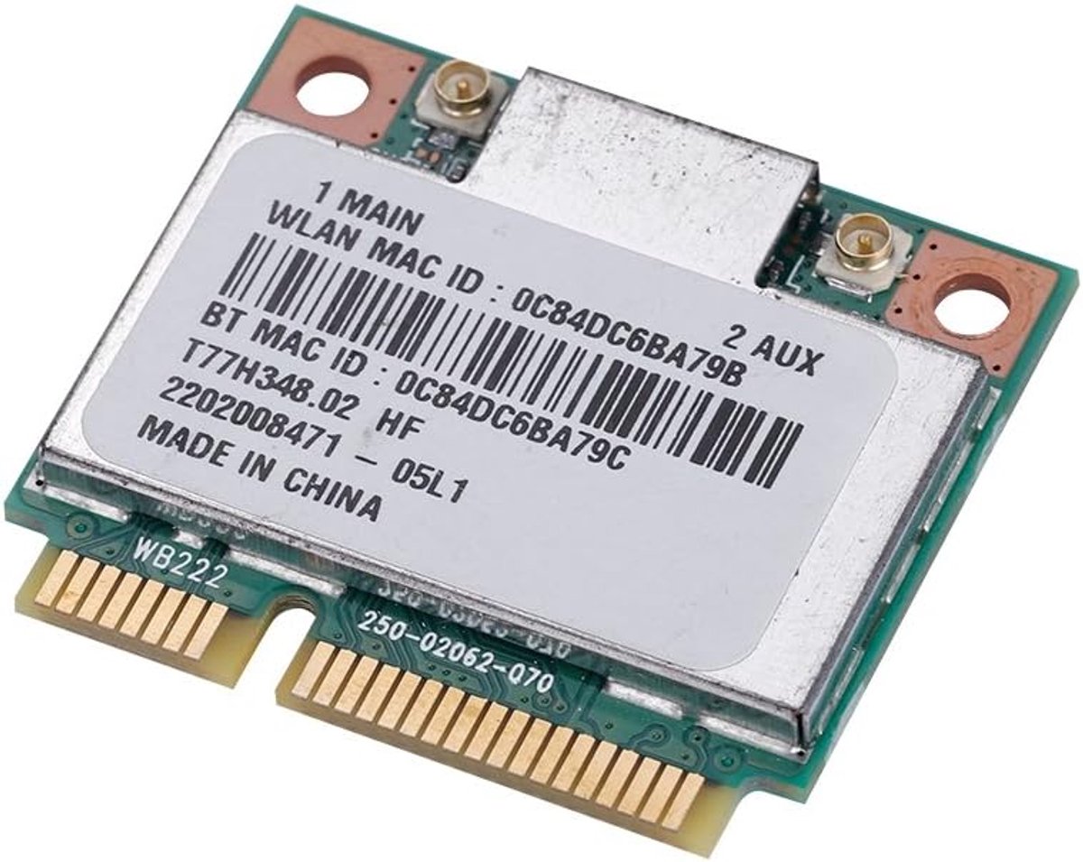 SnelShoppen - Mini PCI-E Draadloze Netwerkkaart 300Mbps Dual Band 2.4G/5Ghz met Bluetooth 4.0 voor Laptops en Desktops - Ideaal voor Gaming en Streami