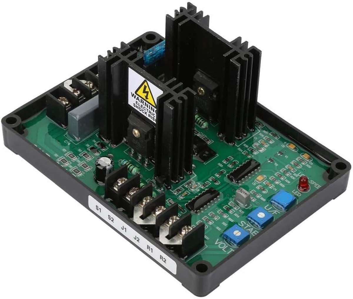 SnelShoppen - Universele Voltage Regulator Generator GAVR-20A voor Enkelvoudige en Driefasige Toepassingen - Automatische Spanning Regeling met Instel