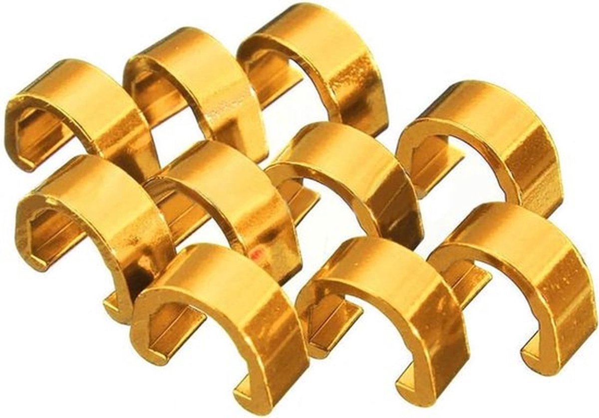 10 Stuks Fietsremkabel Behuizing C-Clips, Aluminium Remlijn Tube Bevestiging voor Remkabels en Onderhoud