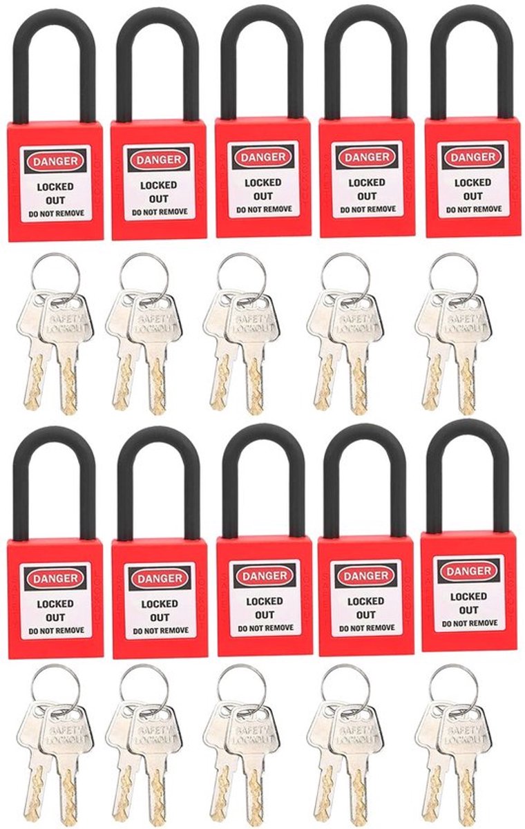 Hangslot 38mm - Industrieel/Technisch - Stofdicht - Gecodeerd Label - Stevig/Lichtgewicht - Slagvast/Temperatuurbestendig - Slot